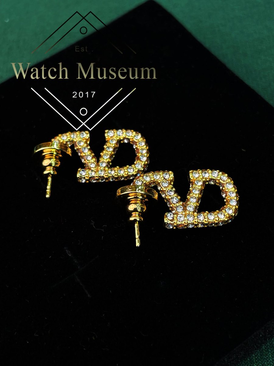 Crystal stud earrings, jewellery.