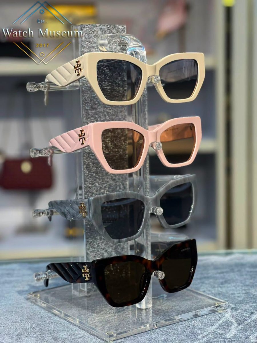Cat-eye frames, sunglasses.