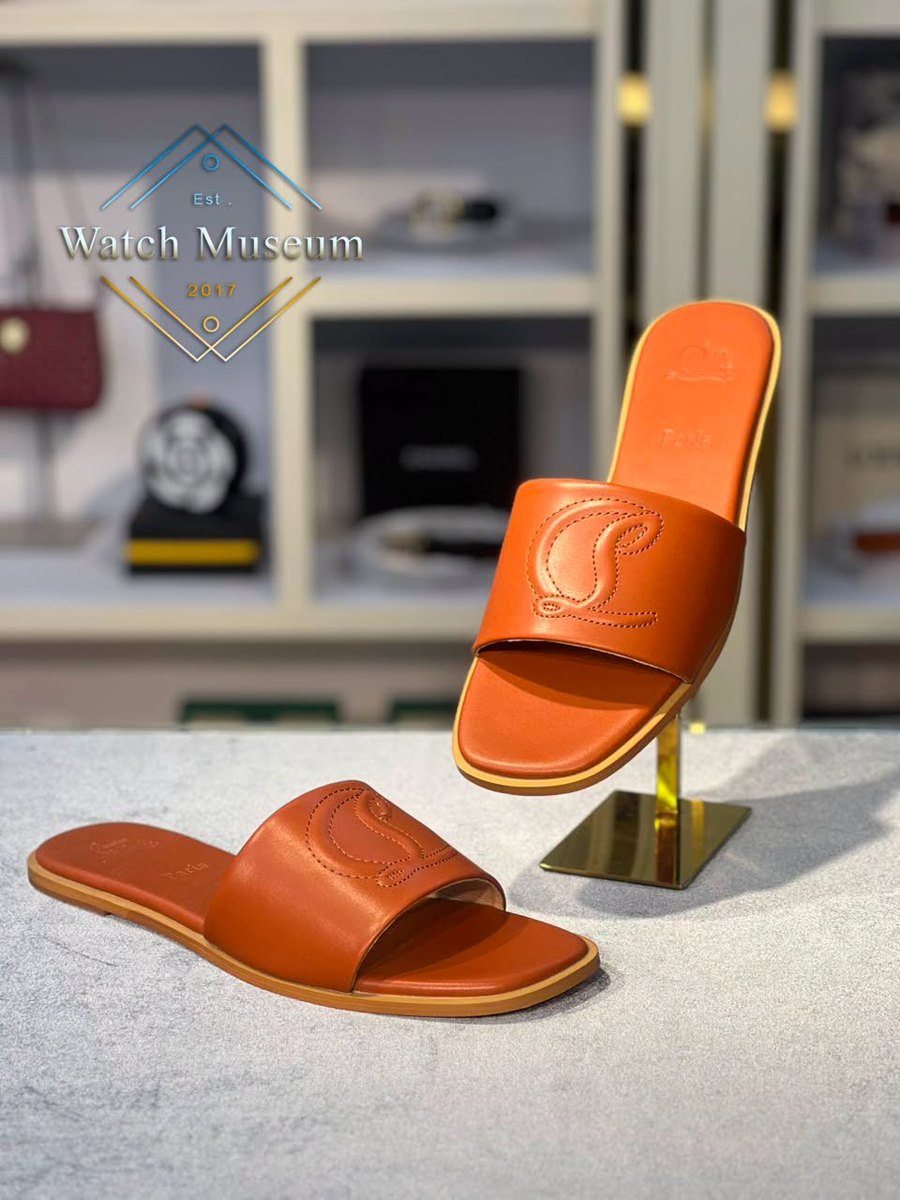 Slide, tangerine, women's slippers.