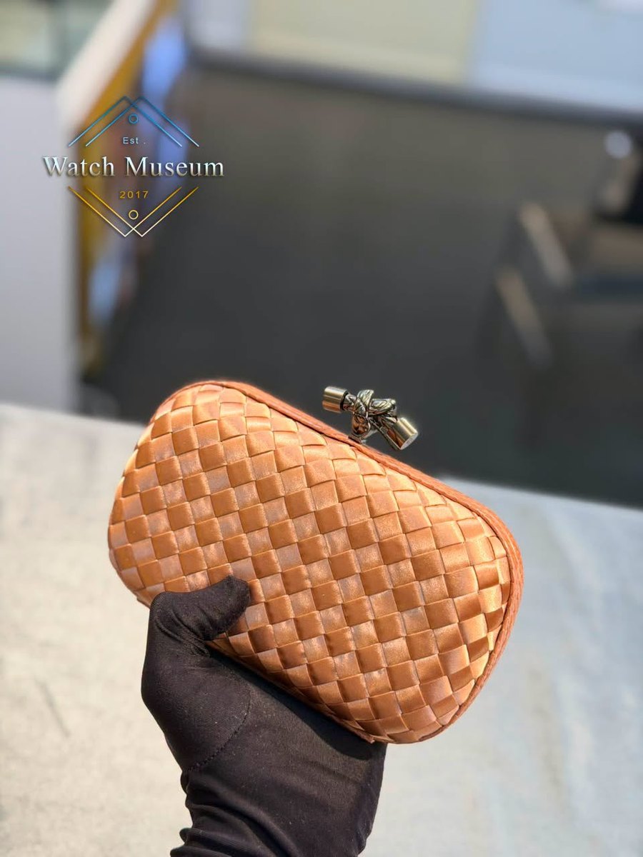 Woven clutch, camel, bags.