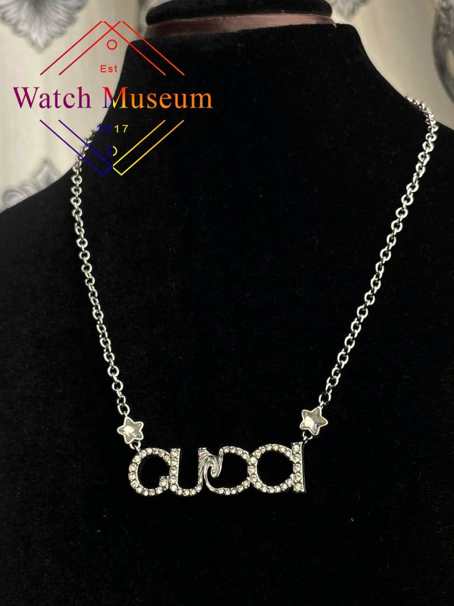 Script necklace, necklaces.