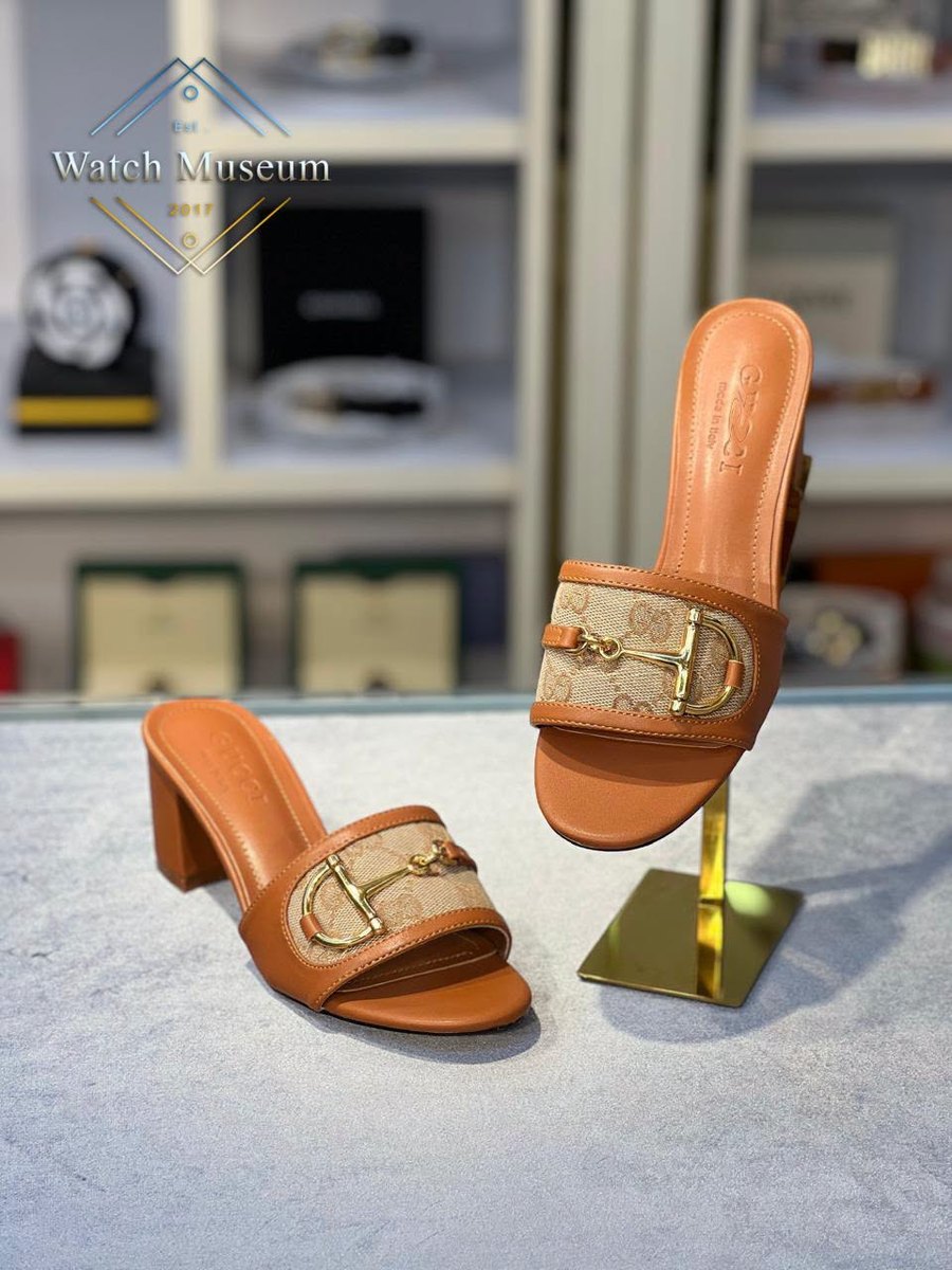 Heeled mule, tan, women's sandals.