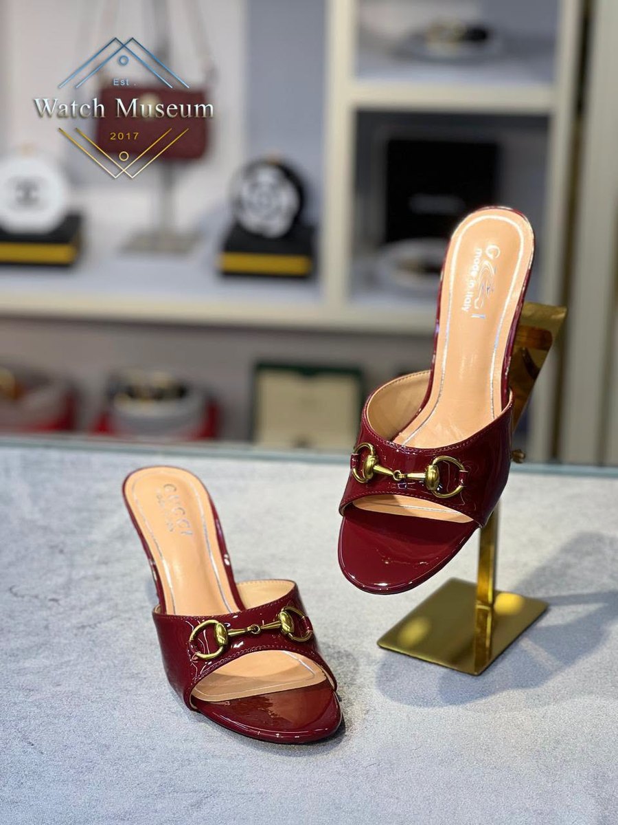 Heeled mule, burgundy, women's sandals.