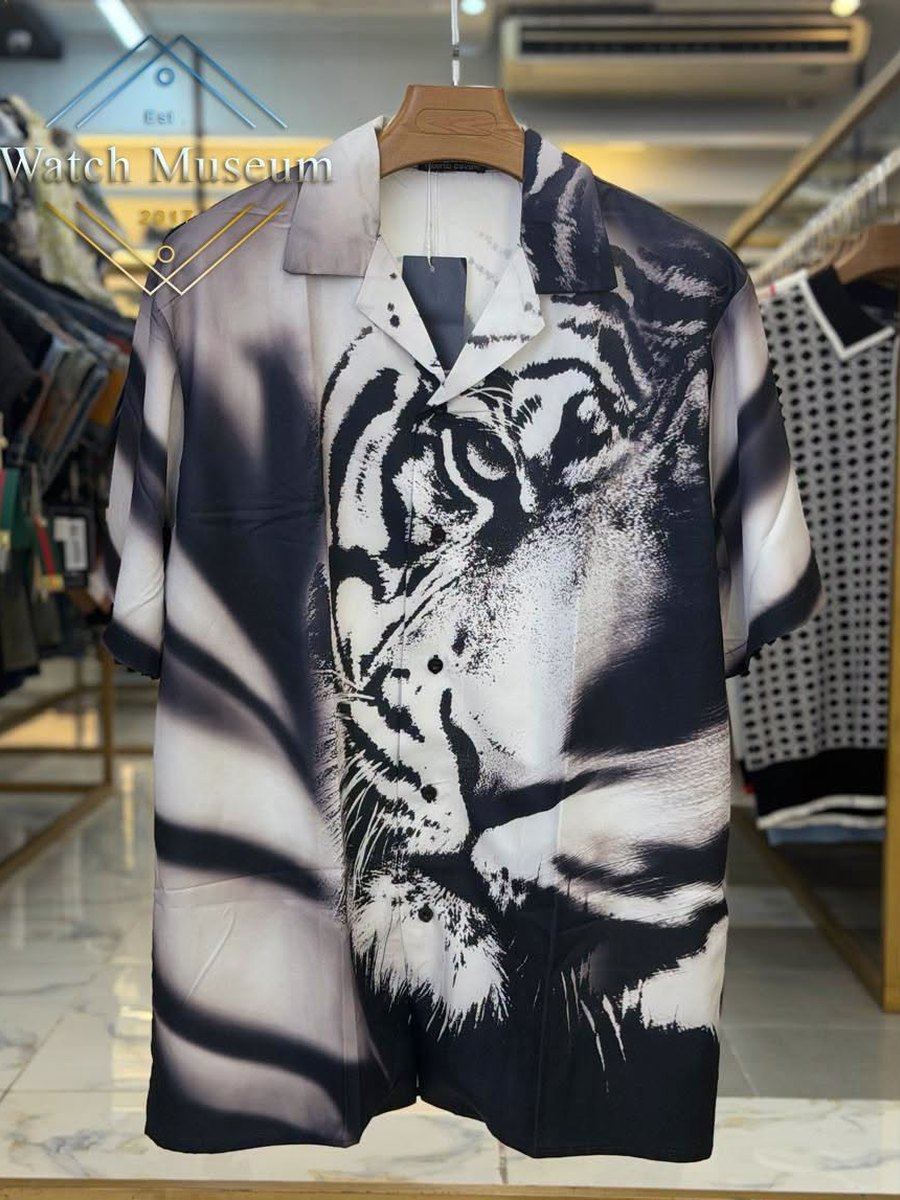 Tiger shirt, monochrome, shirts.